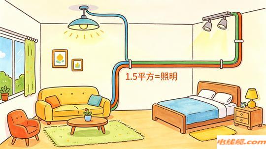1.5平方、2.5平方、4平方电线分别用在哪？照明/插座/空调/热水器电线规格指南